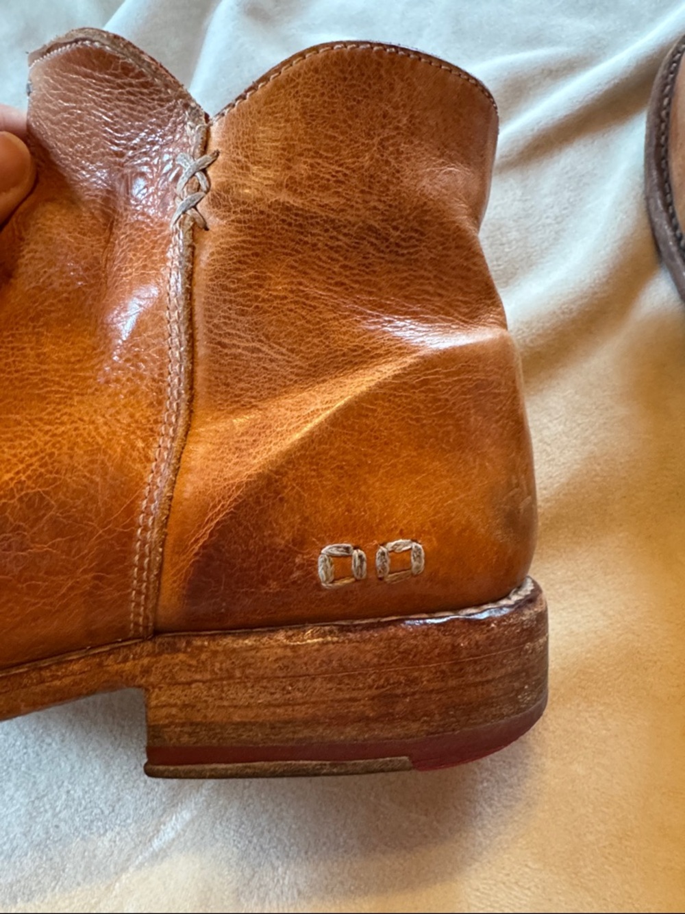 Bed|Stu Yurisa Ankle Boot- Rustic Tan Leather Women’s Size 9 - Picture 12 of 16